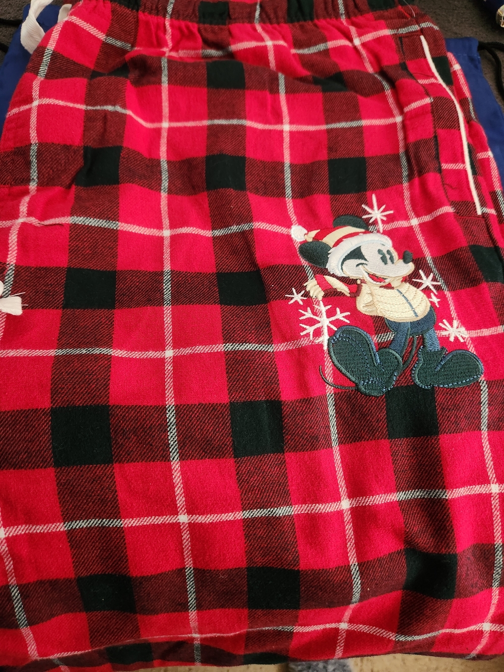 Mickey Mouse Red Plaid Men's Pajama Pants